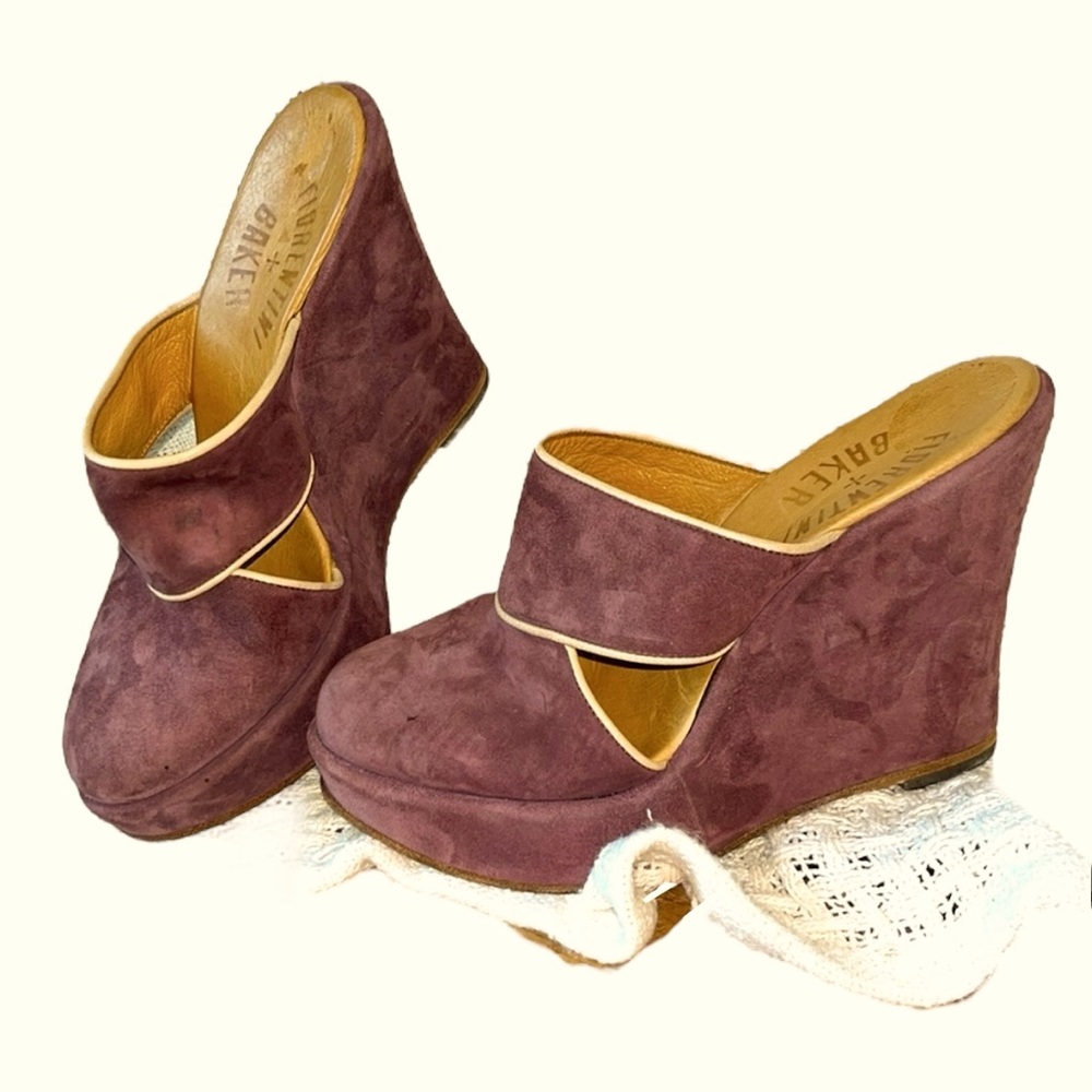 Suede Florentini + Baker Wedges
